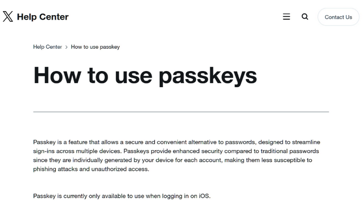 红山苹果维修店铺分享iOS用户如何通过通行密钥(Passkey)登录 